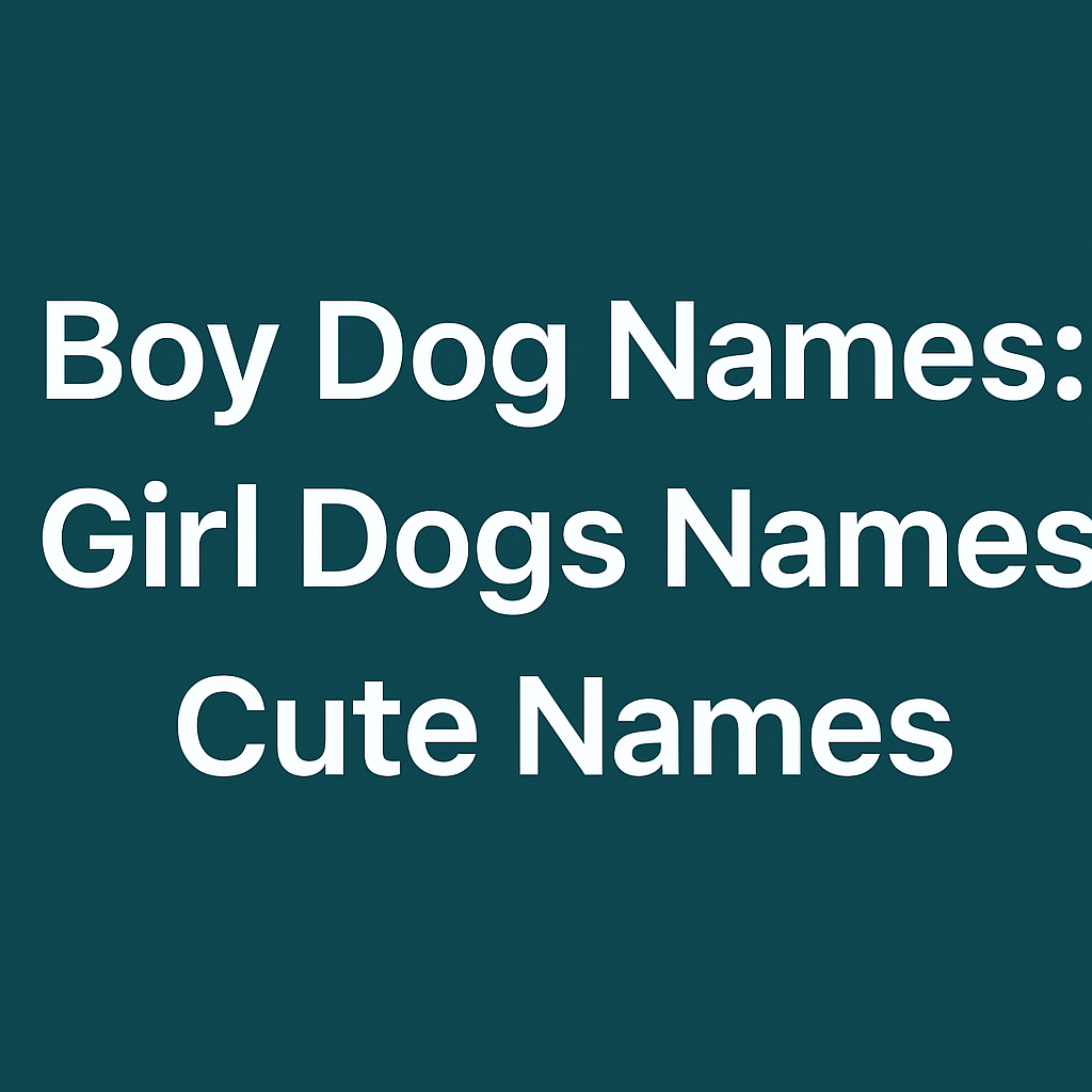 Boy Dog Names​ : Girl Dogs Names: Cute Names 