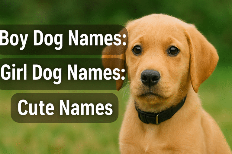 Boy Dog Names​ : Girl Dogs Names: Cute Names